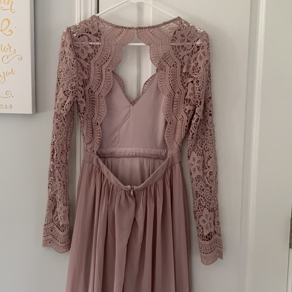 Lulu's Lavender Lace Maxi Dress - Picture 5 of 11